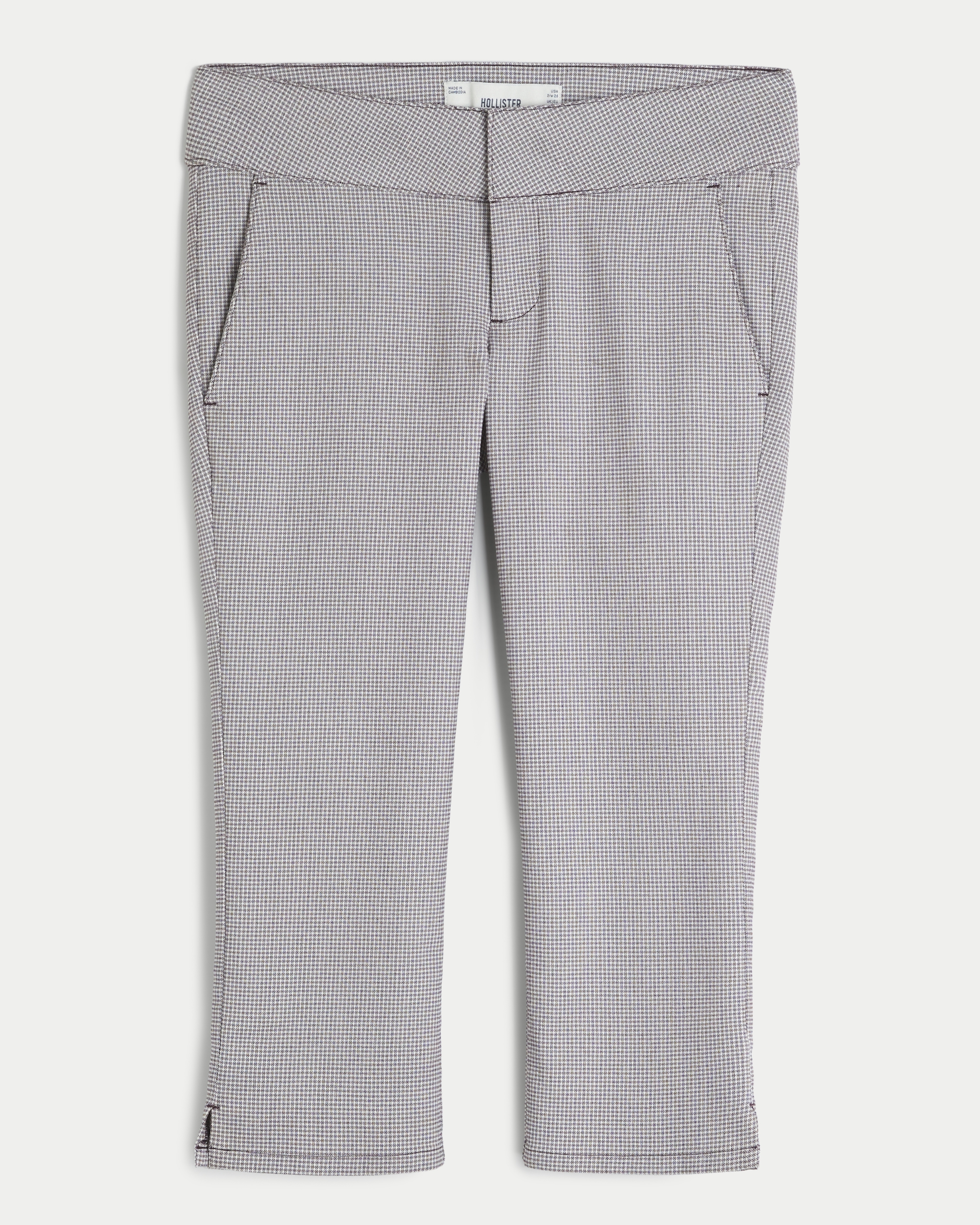 Low-Rise Menswear Capri Pants