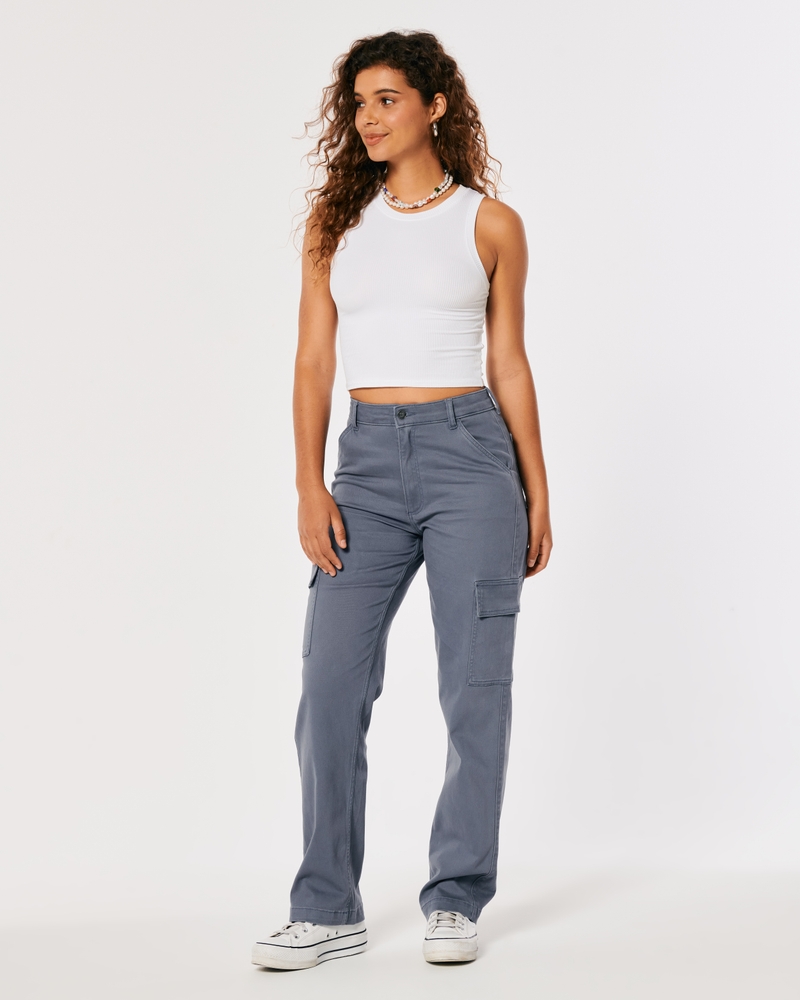 Girls Ultra HighRise Fleece Dad Joggers Girls Bottoms HollisterCo