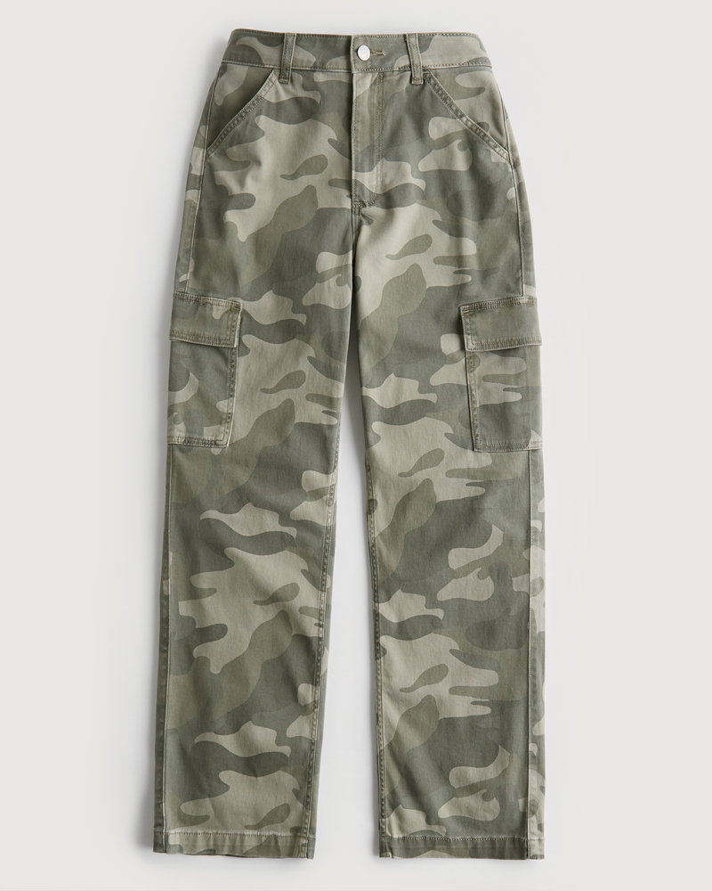 Women's Ultra HighRise Camo Cargo Dad Pants Women's Clearance