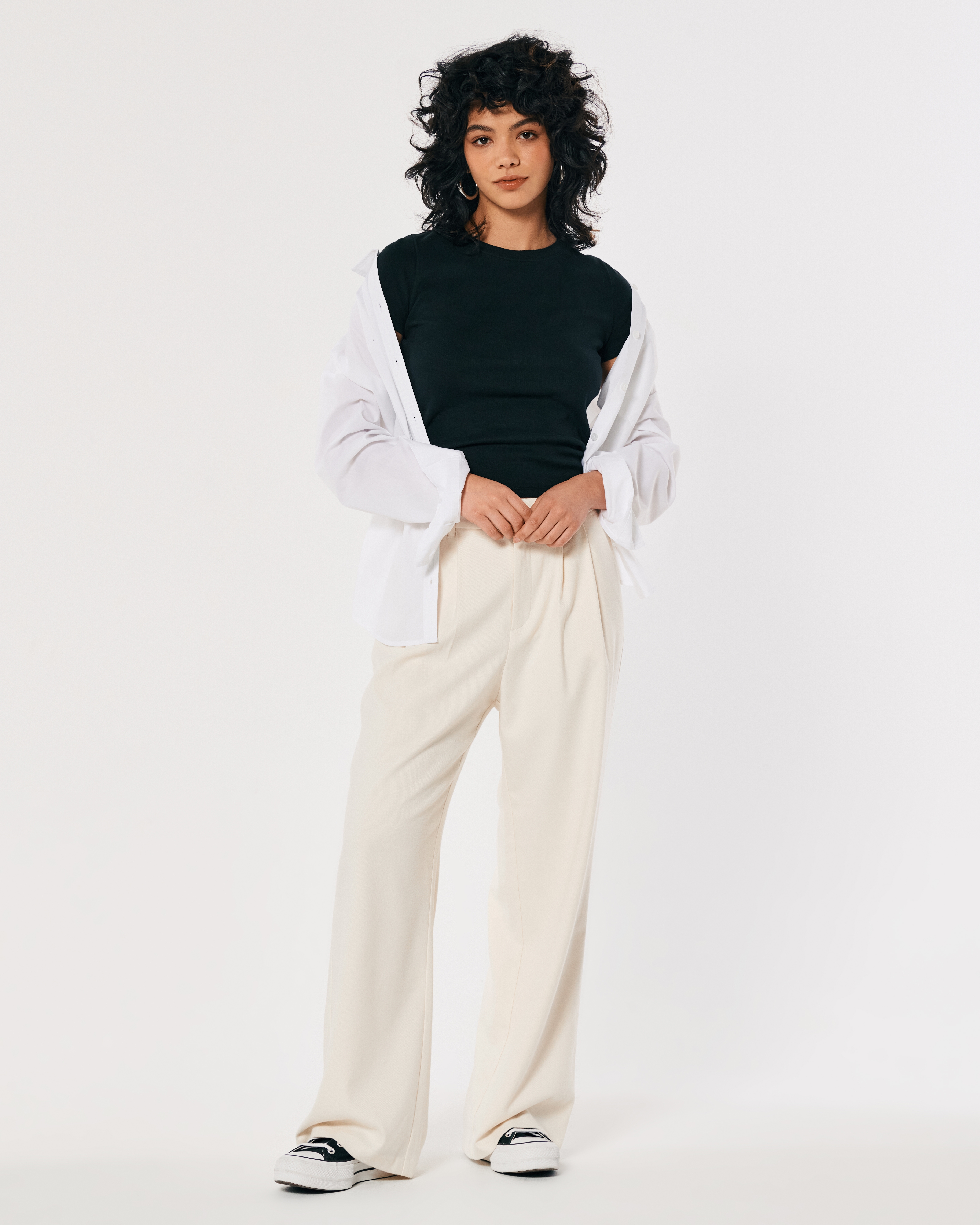 Women's Ultra High-Rise Pleated Wide-Leg Pants | Women's Clearance