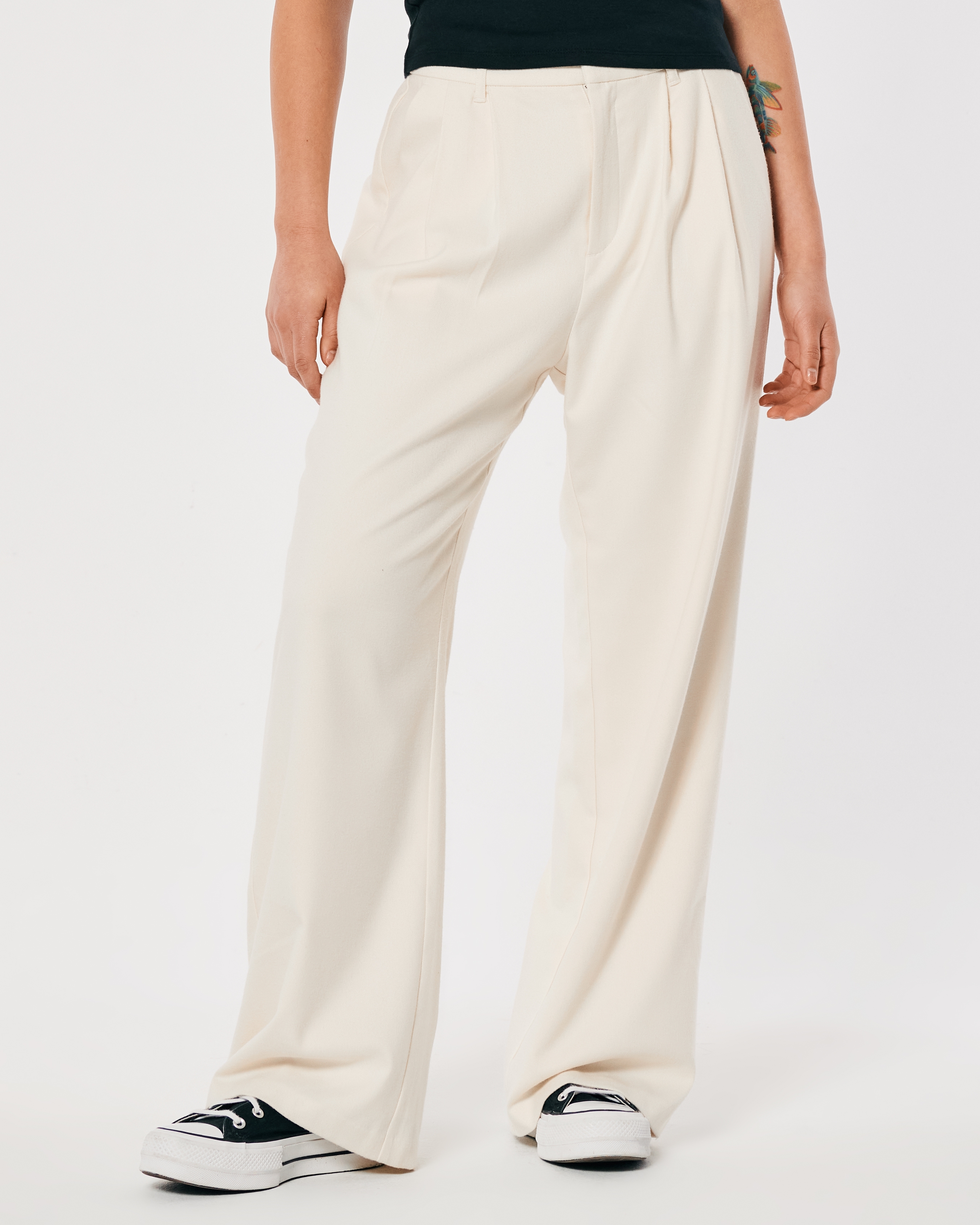 Women's Ultra High-Rise Pleated Wide-Leg Pants | Women's Clearance