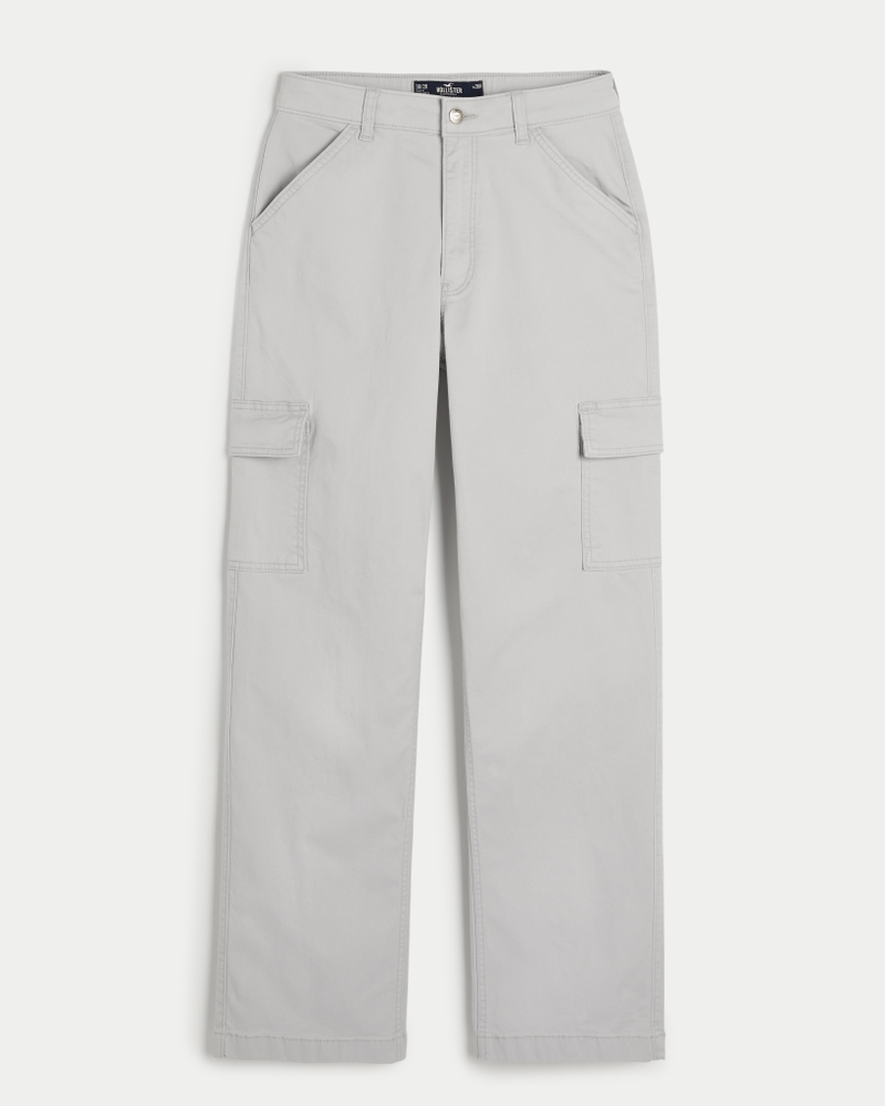 Women's Ultra HighRise Twill Cargo Dad Pants Women's Clearance