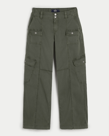 Women s Low Rise Baggy Cargo Pants Women s Bottoms HollisterCo