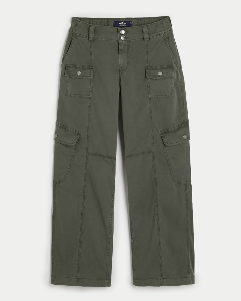 Women s Low Rise Baggy Cargo Pants Women s Sale HollisterCo