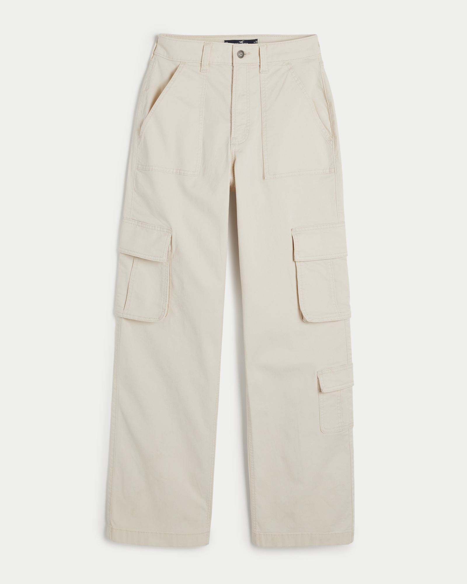 beige american eagle cargo pants, size 6, true to