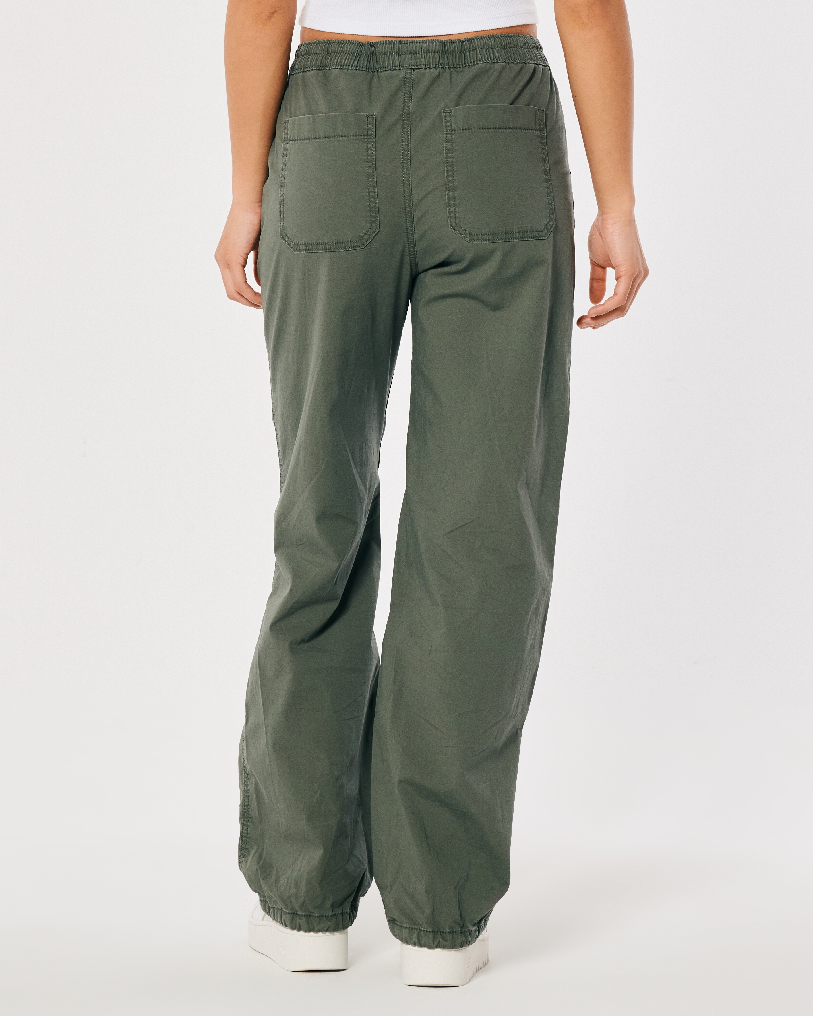 Adjustable Rise Baggy Parachute Pants