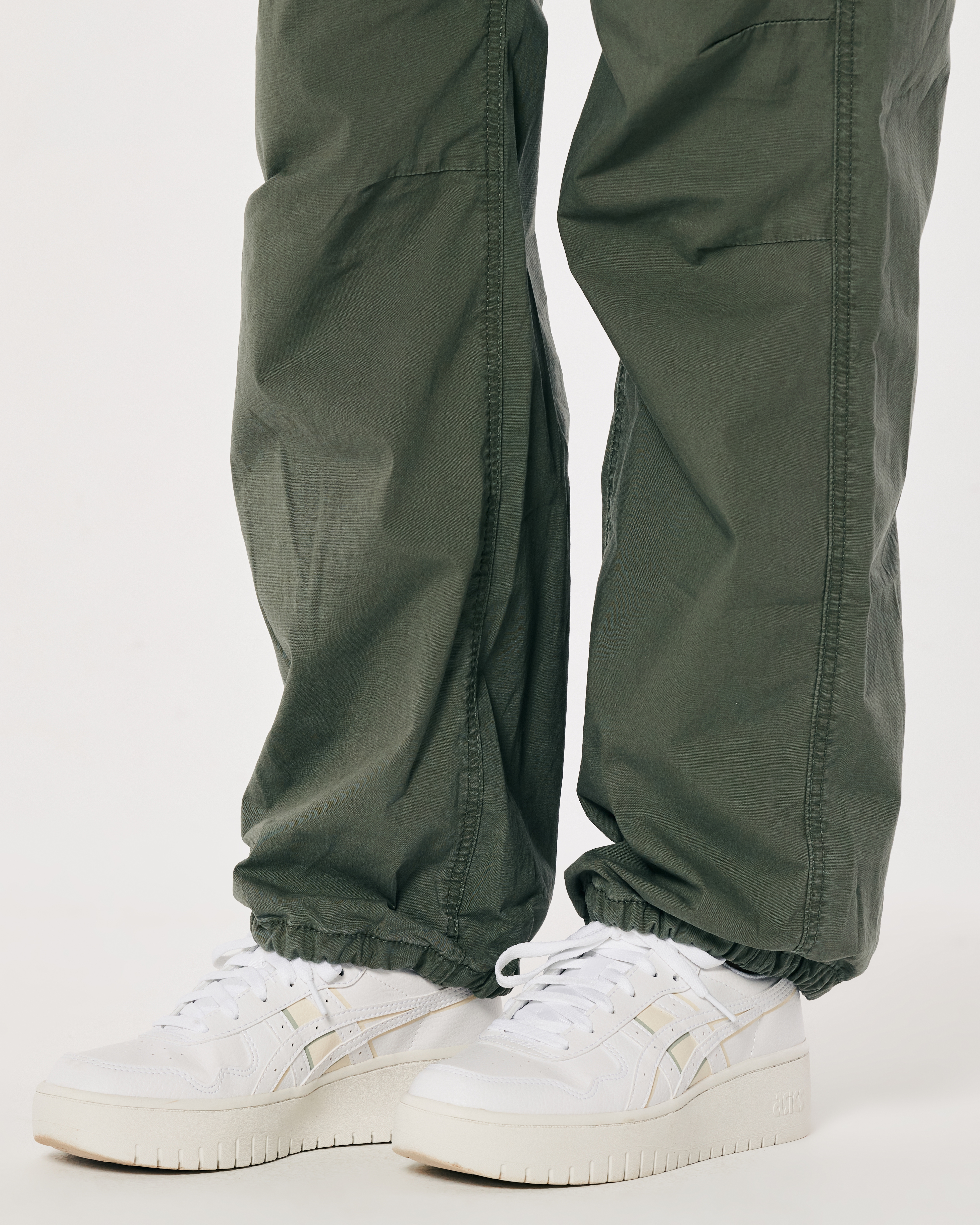 Adjustable Rise Baggy Parachute Pants