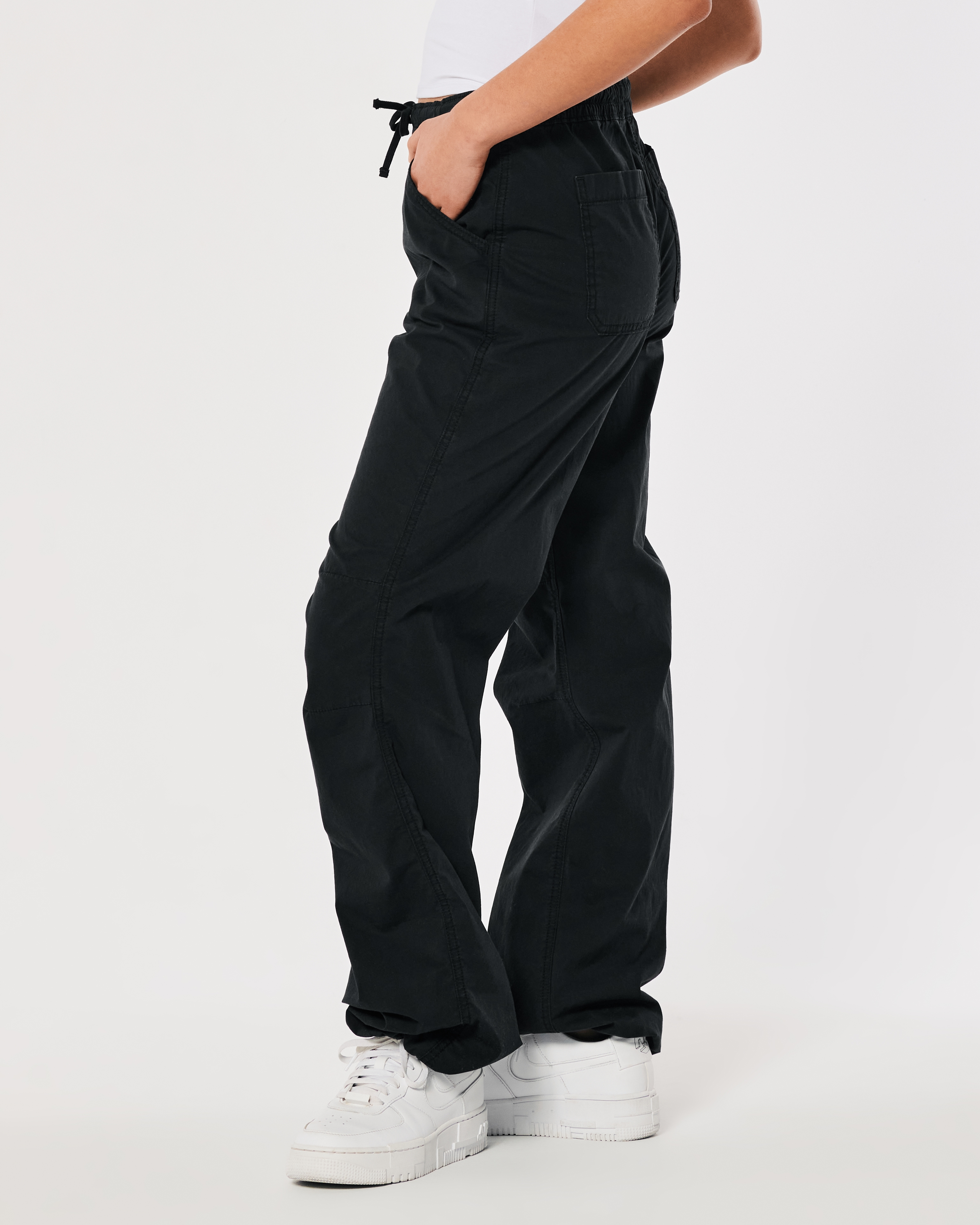 Hollister Adjustable Rise Baggy Parachute Pants Plaza Las Americas
