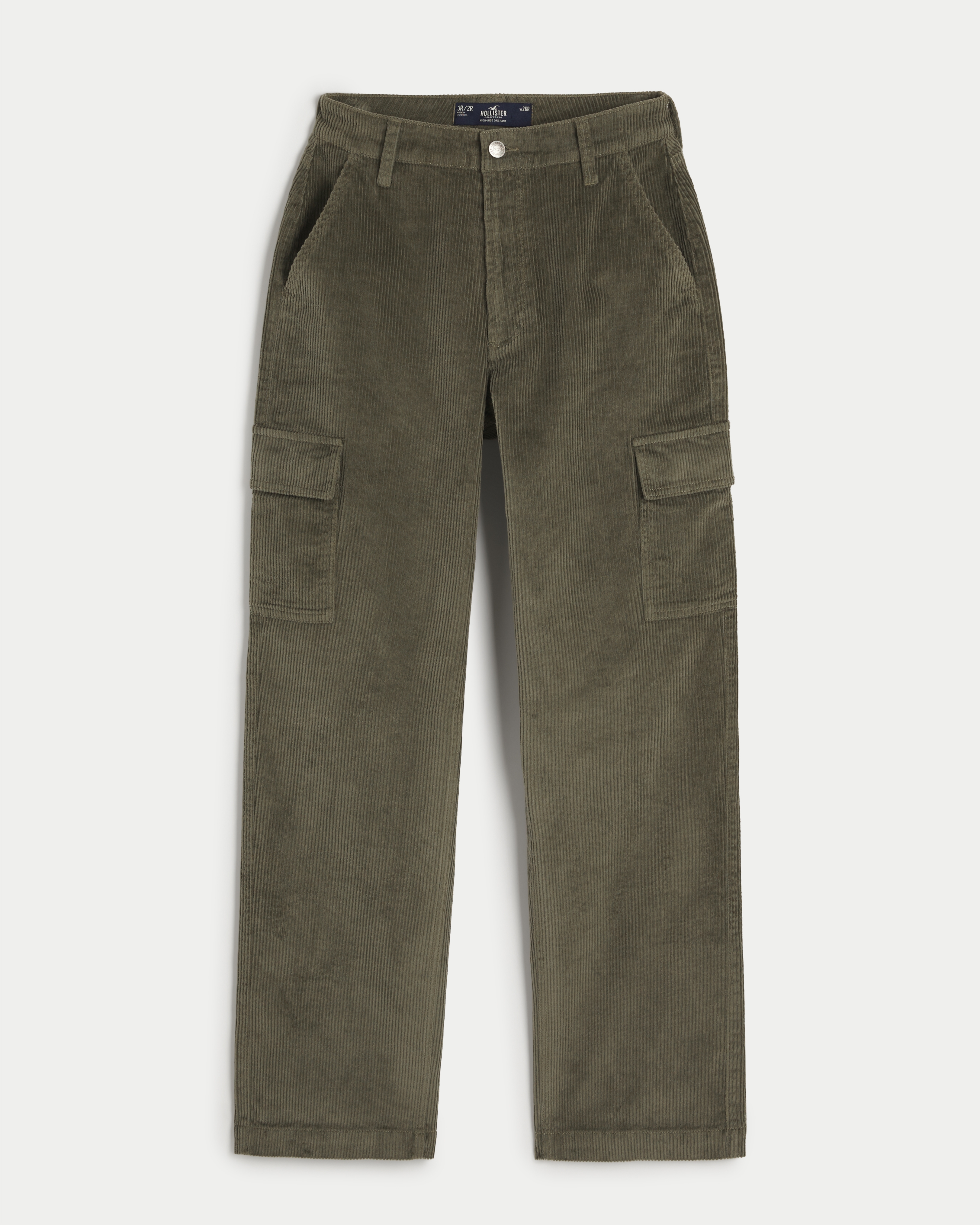 Hollister green outlet cargo pants