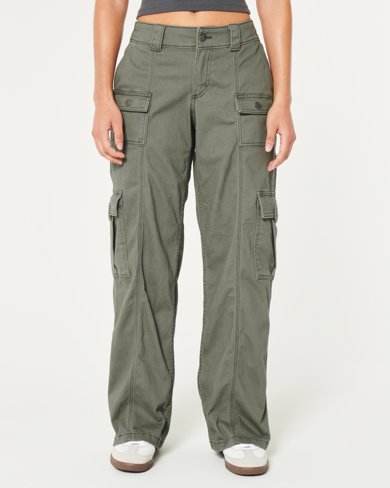 Women's Low-Rise Camo 4-Pocket Cargo Baggy Pants