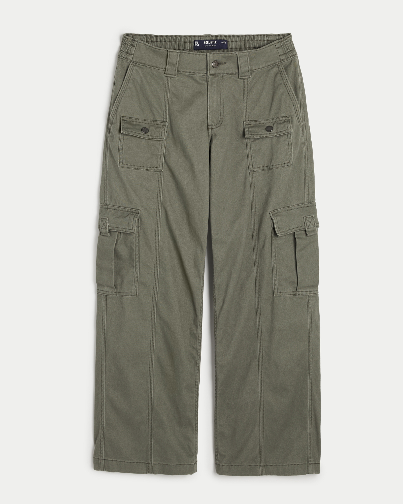 Green Flared Cargo Pants Camo Bellbottom Low Rise Trousers -  Norway