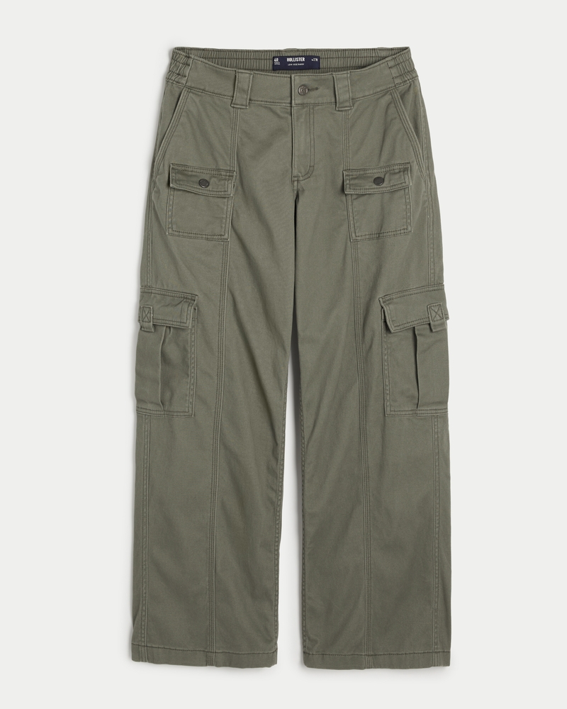 Hollister cargo pants in khaki