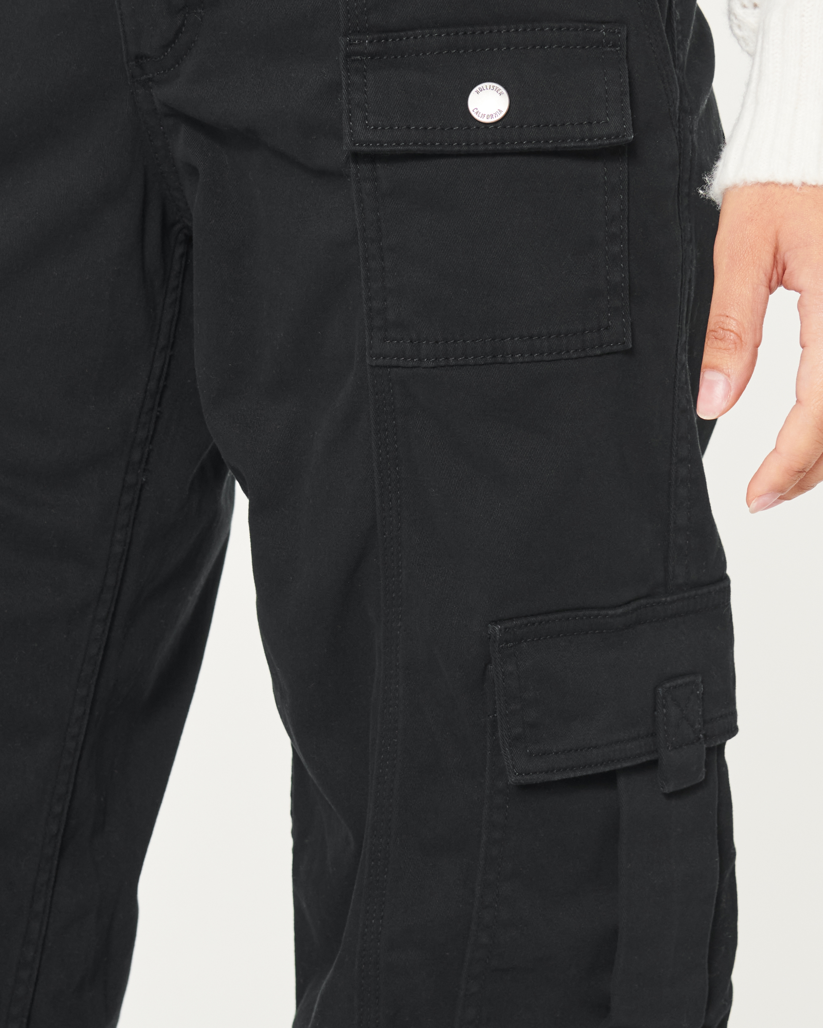 Hollister black cheap cargo pants