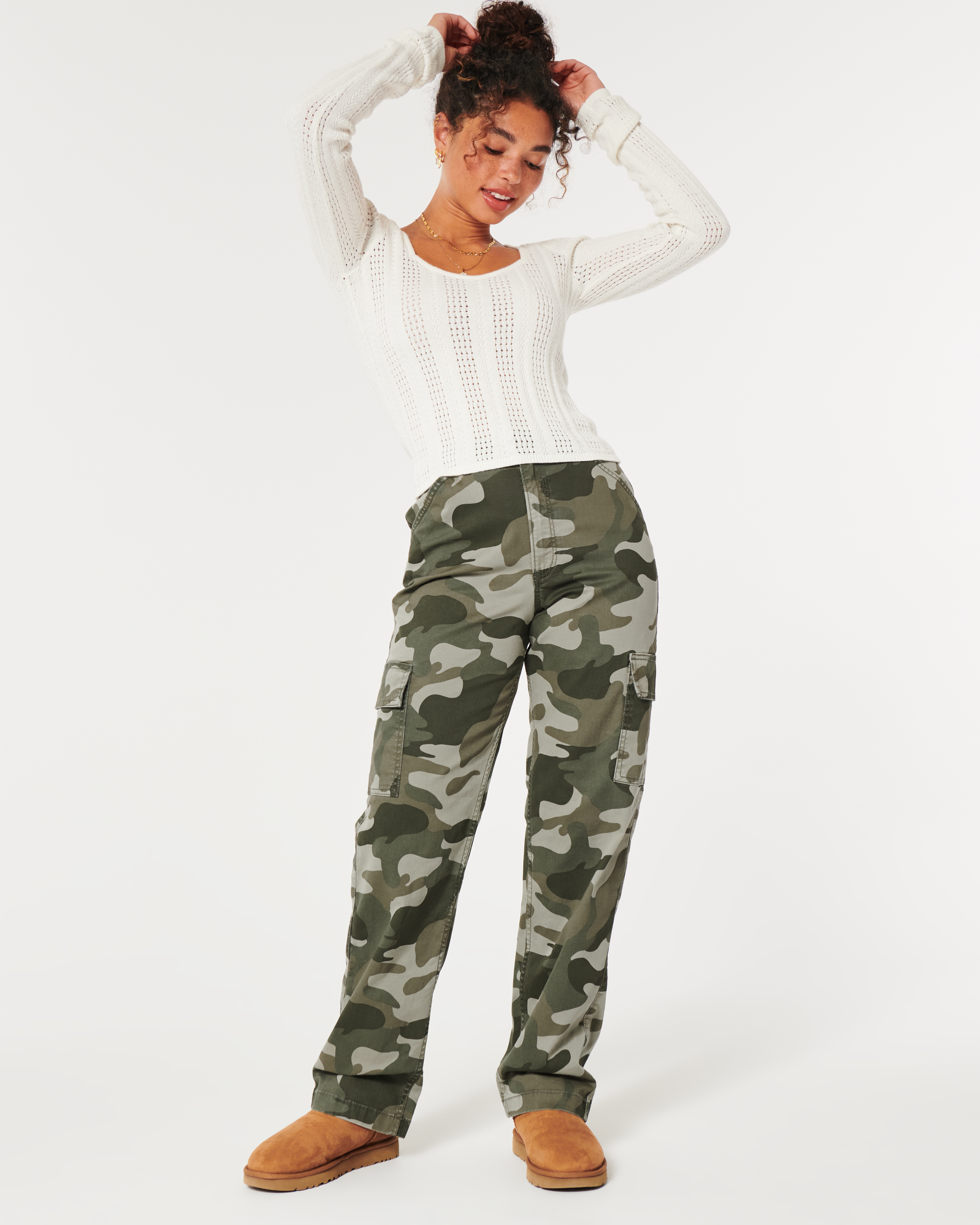 Ultra High-Rise Cargo Dad Pants