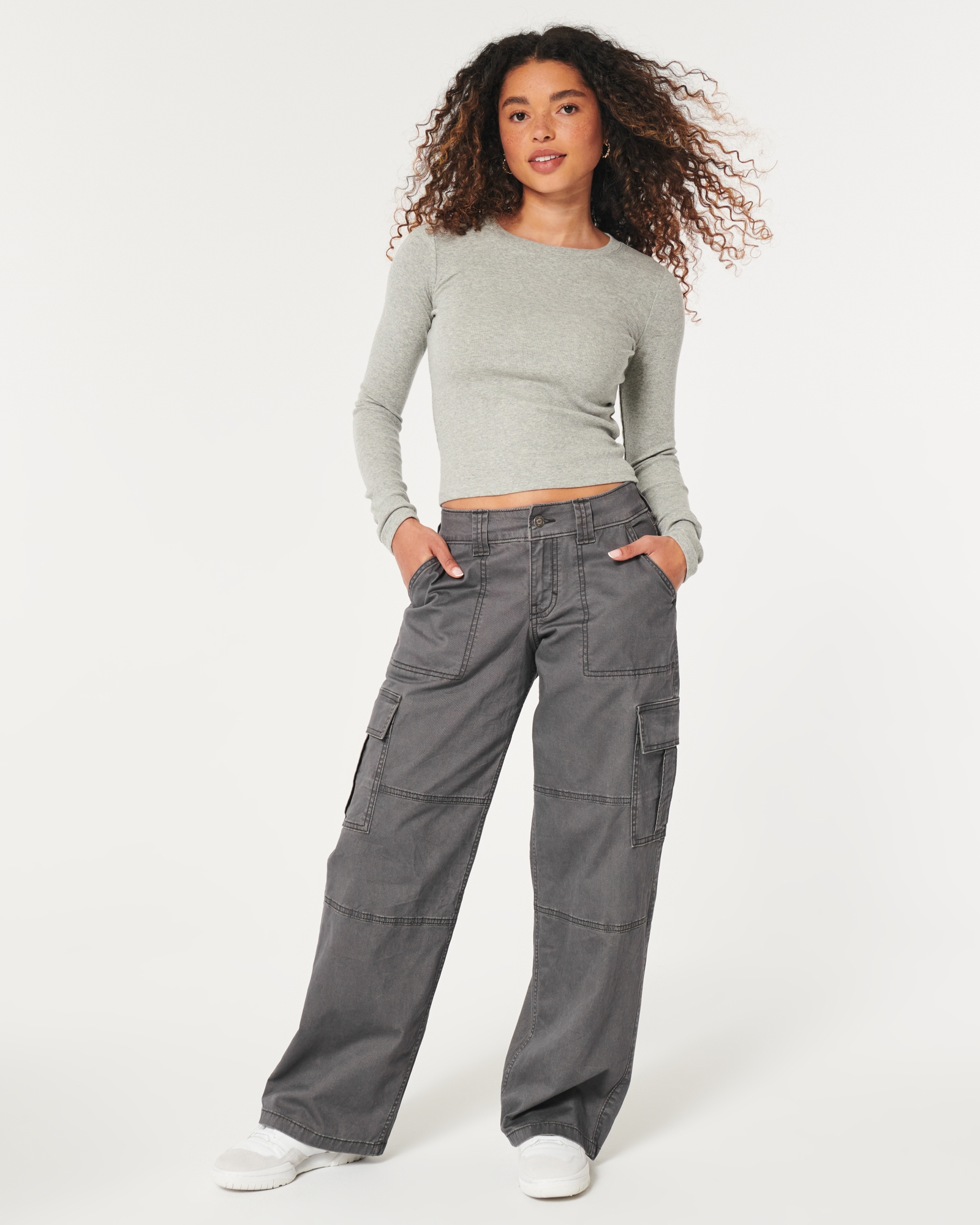 Ladies Women's Combat Stretch Cotton Cargo Pants Low Waist Trousers