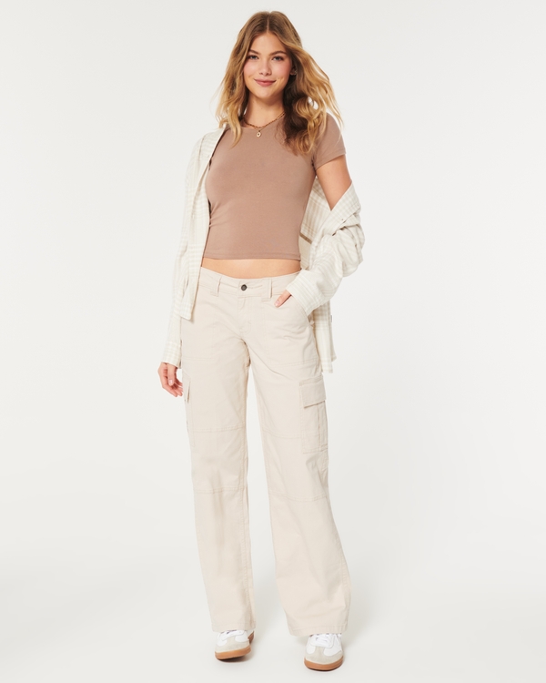 Hollister Straight-leg pants for Women, Online Sale up to 61% off
