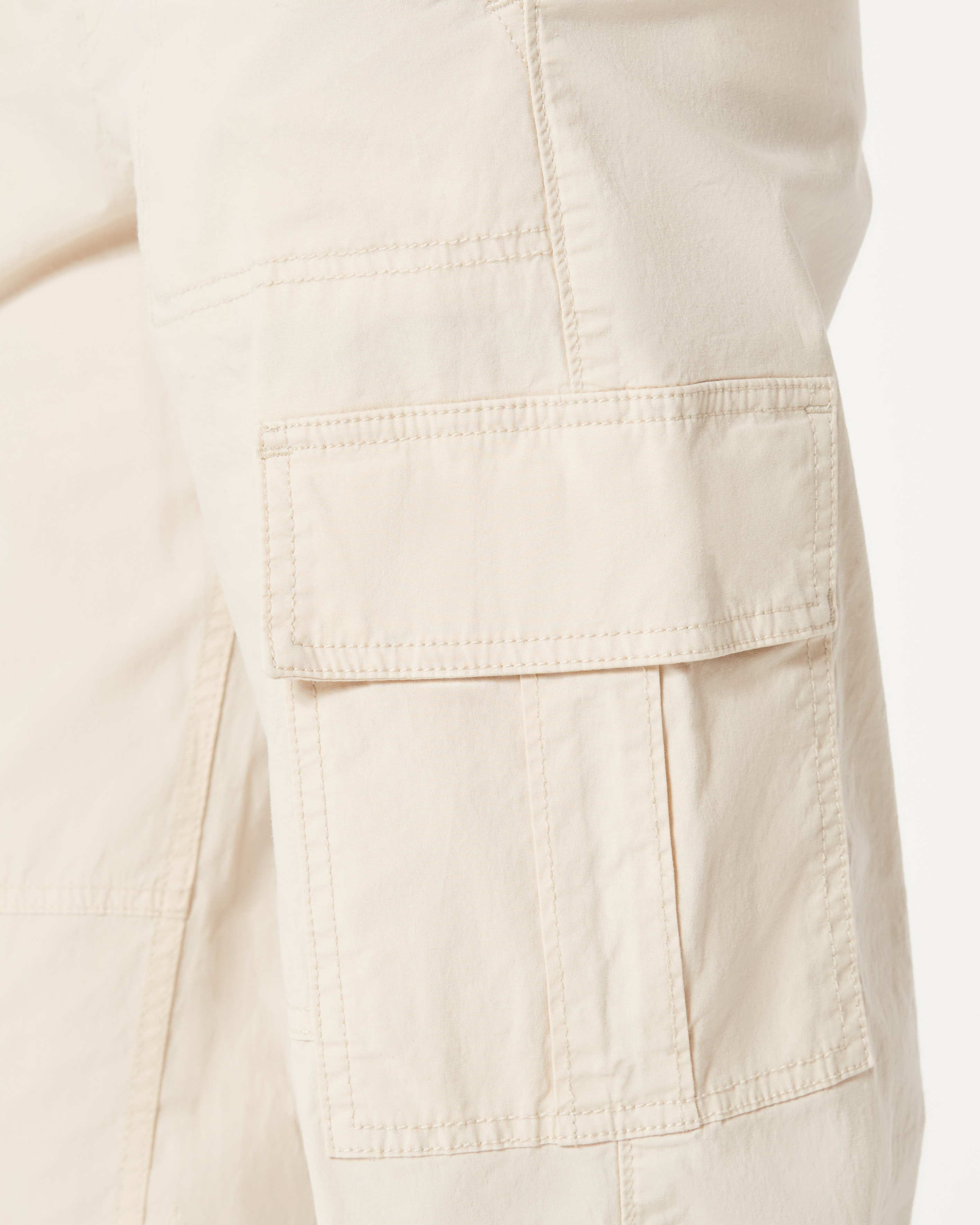 High-Rise Poplin Baggy Cargo Pants