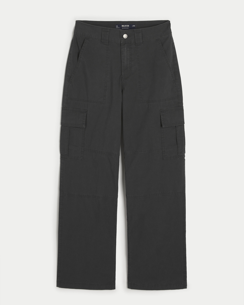 Women's High-Rise Poplin Baggy Cargo Pants | Women's Clearance ...