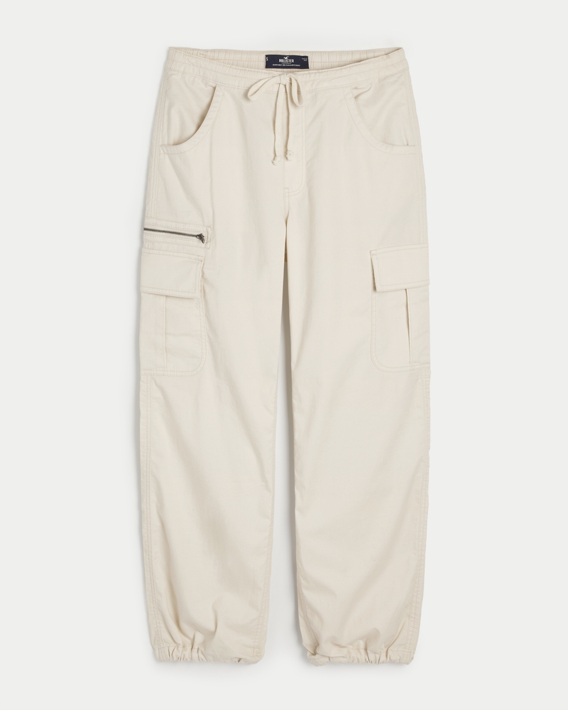 Hollister Adjustable Rise Cargo Parachute Pants