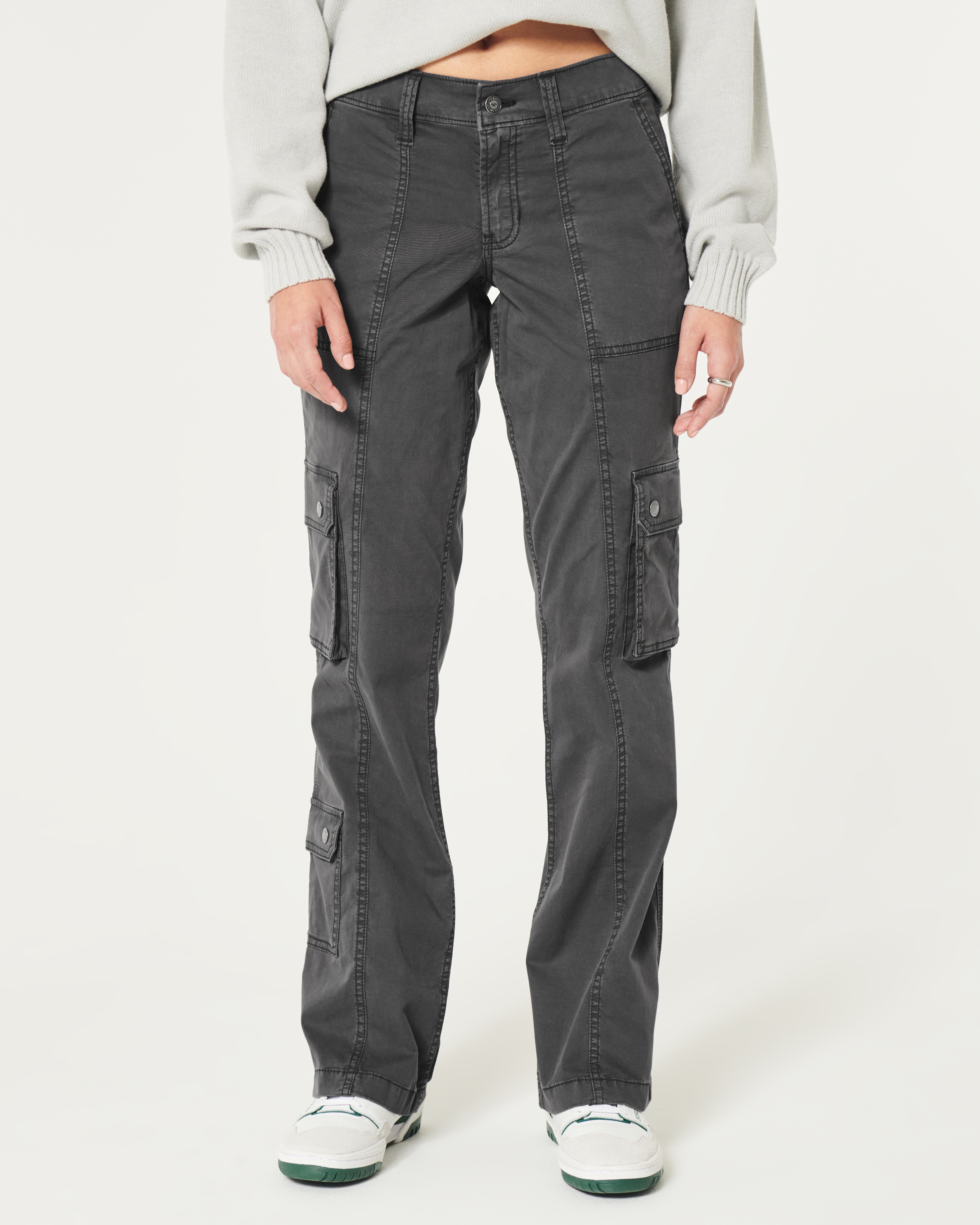 Mid-Rise Relaxed Boot Cargo Pants