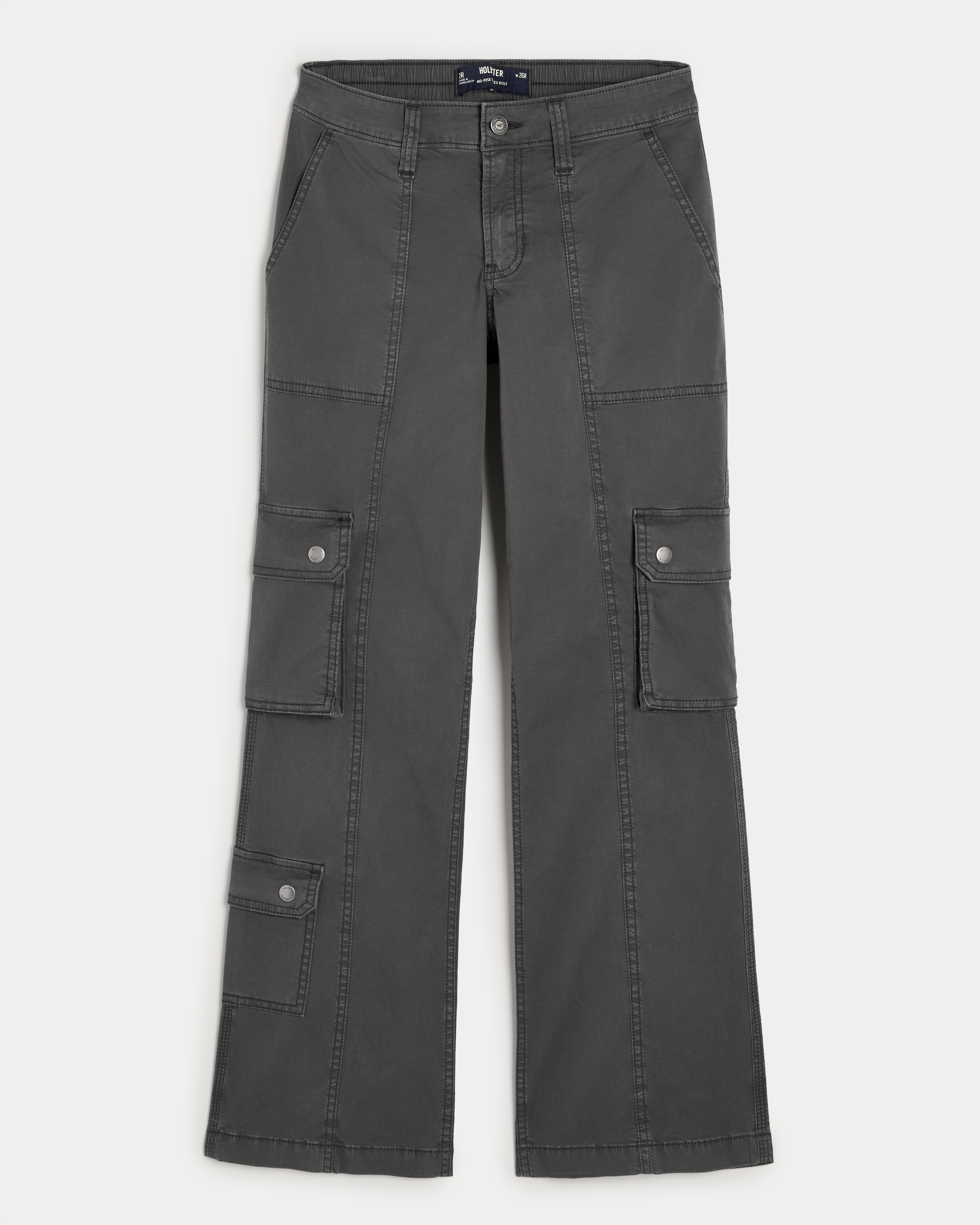 Mid-Rise Relaxed Boot Cargo Pants