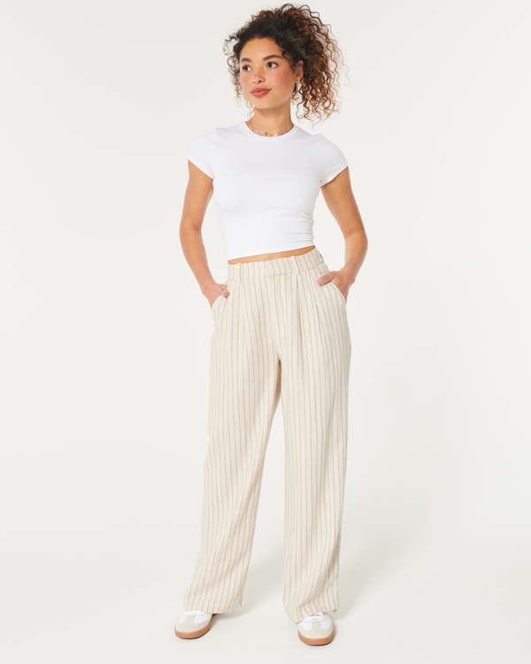 HOLLISTER Leather trousers for women, Buy online