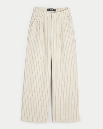 Women s Hollister Livvy Ultra High Rise Linen Blend Wide Leg Pants