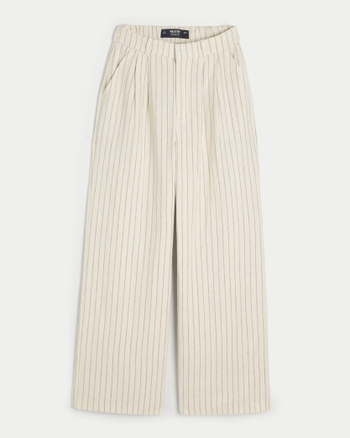 Women's Hollister Livvy Ultra High-Rise Linen Blend Wide-Leg Pants ...