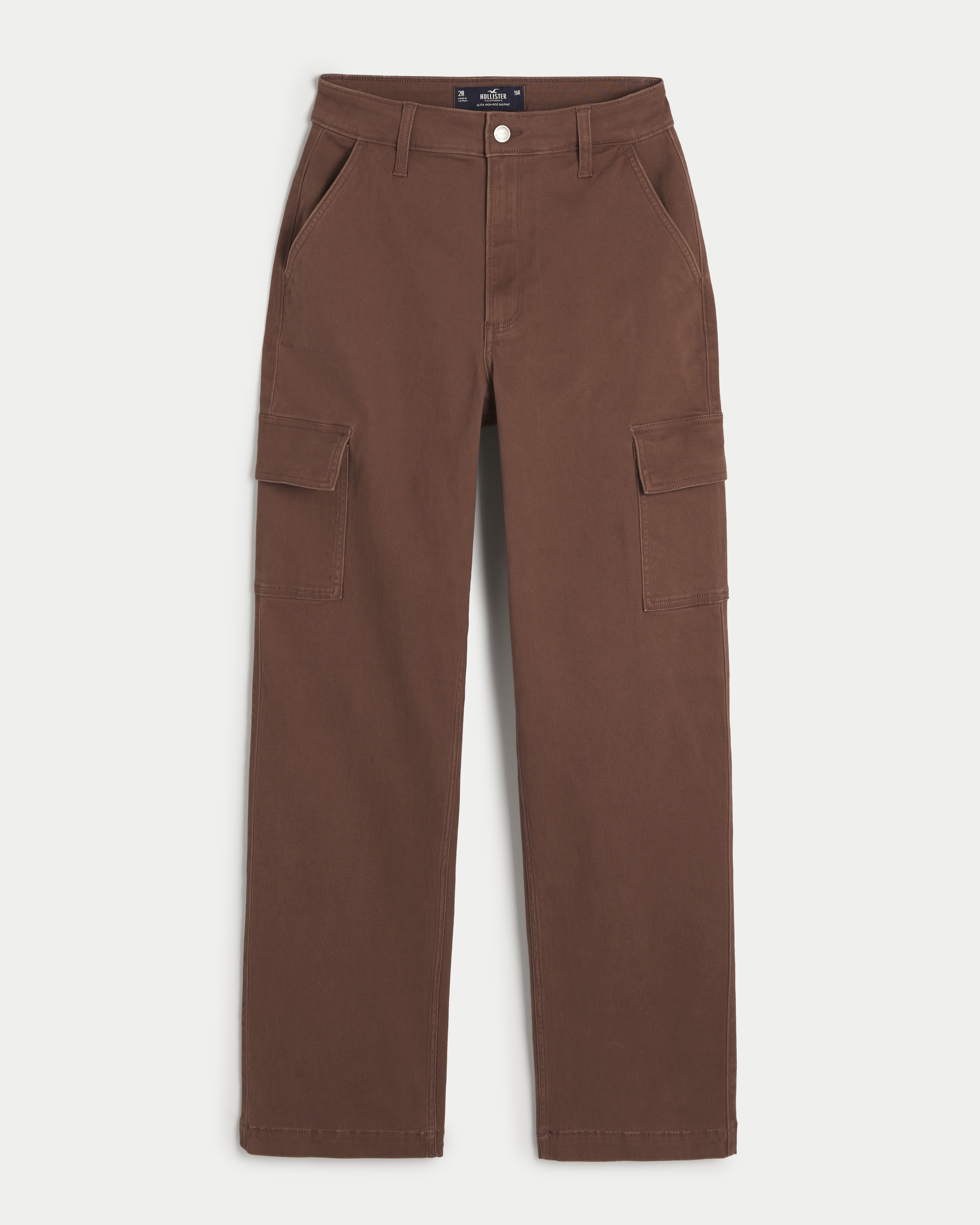 Ultra High-Rise Twill Cargo Dad Pants