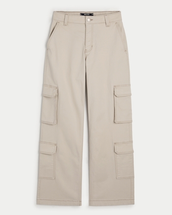 Women s High Rise Baggy 4 Pocket Cargo Pants Women s Clearance HollisterCo