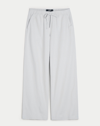 Women s Hollister Ella Adjustable Rise Pull On Linen Blend Wide Leg Pants Women s Clearance HollisterCo