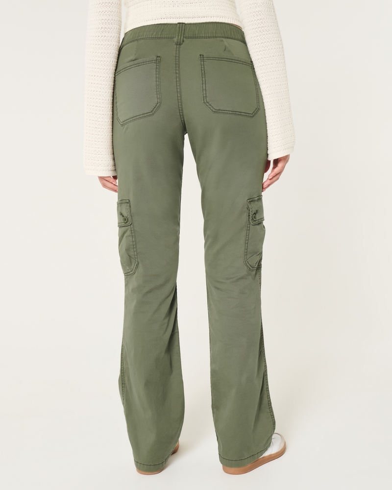 Mid-Rise Relaxed Cargo Boot Pants