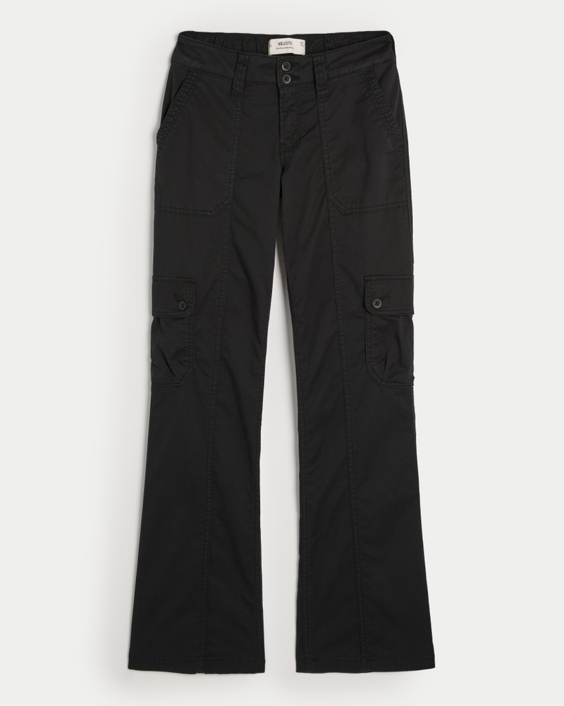 Mid-Rise Relaxed Cargo Boot Pants