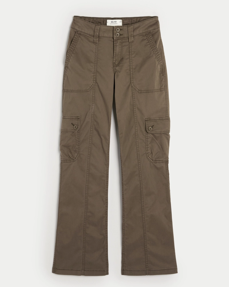 Mid-Rise Relaxed Cargo Boot Pants