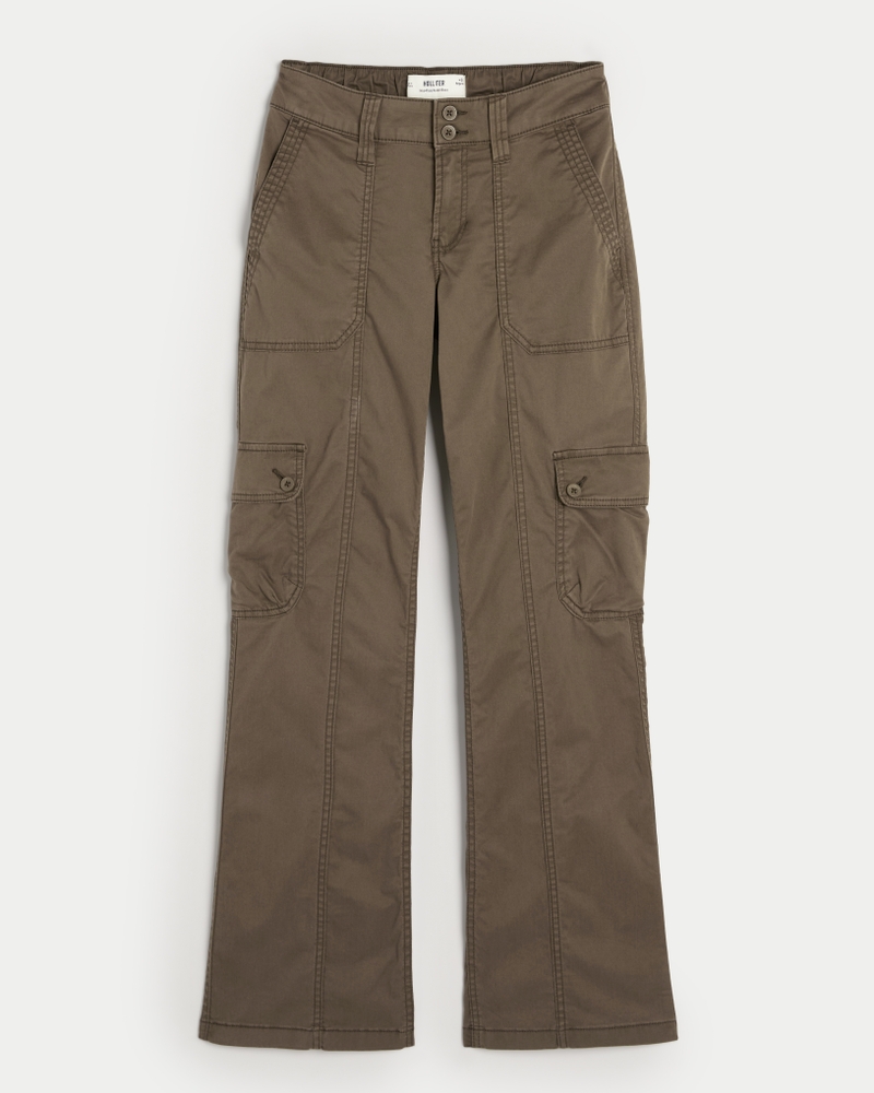 Mid-Rise Relaxed Cargo Boot Pants