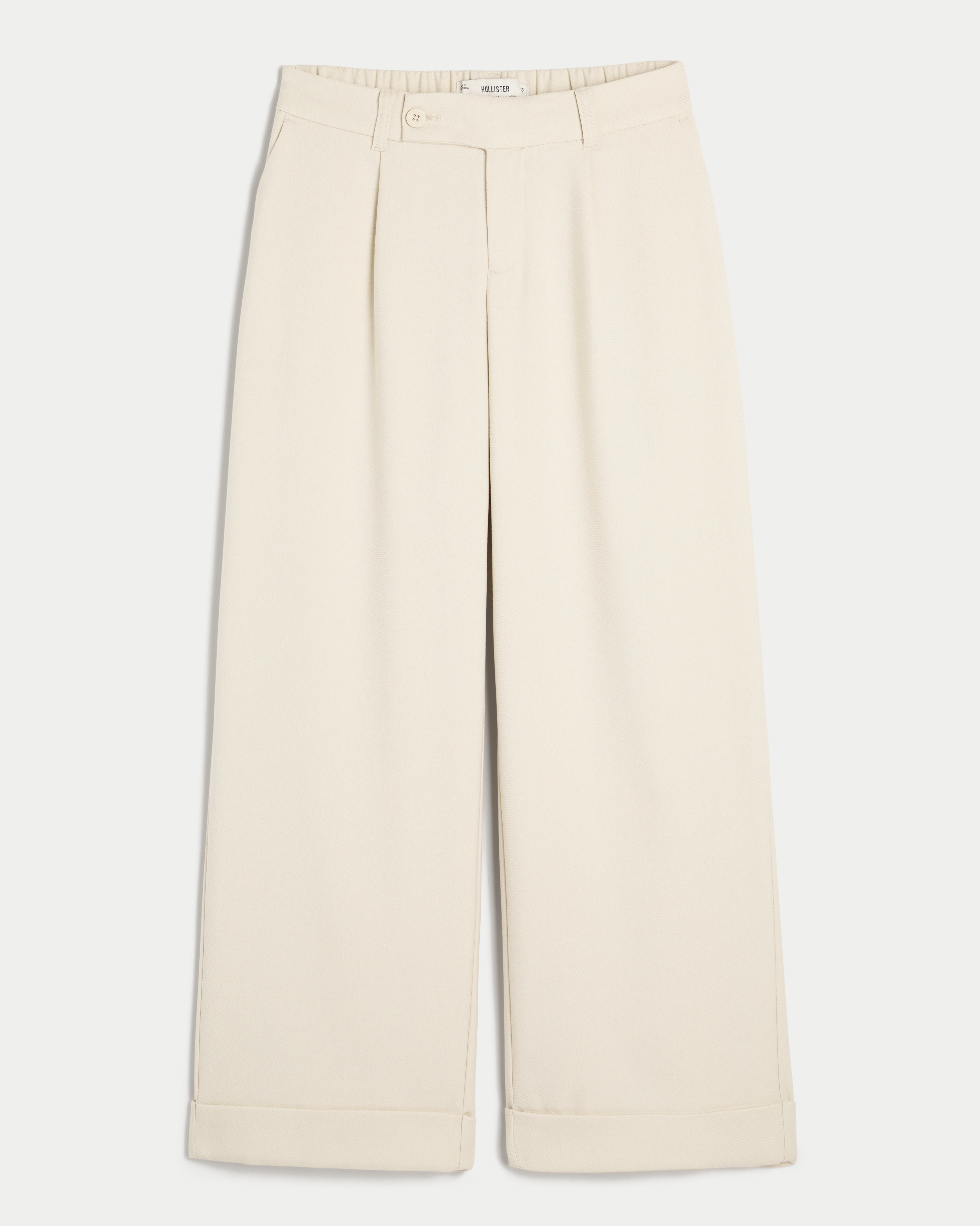 Women s Livvy Low Rise Wide Leg Pants in Cream Size M LONG from Hollister