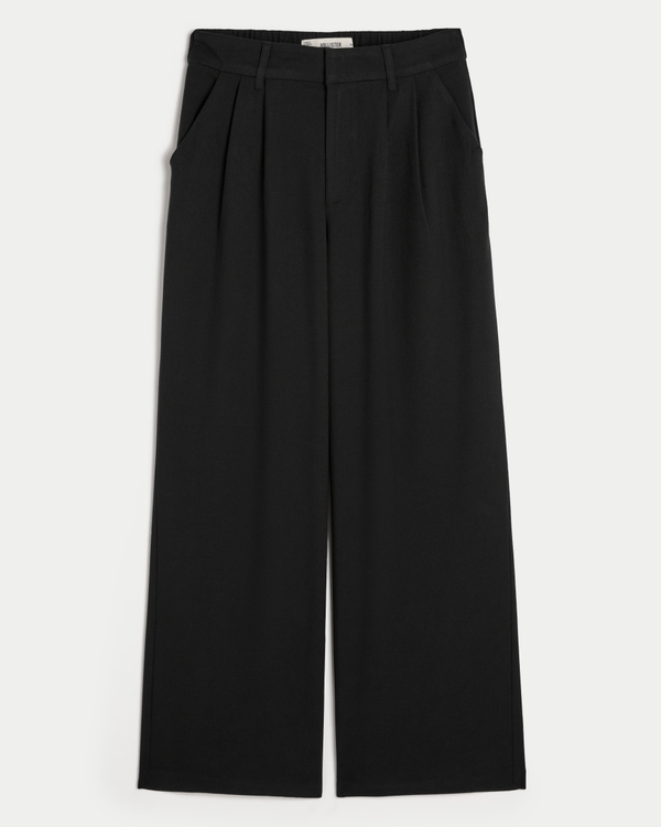 Hollister Livvy Ultra High-Rise Wide-Leg Pants, Black