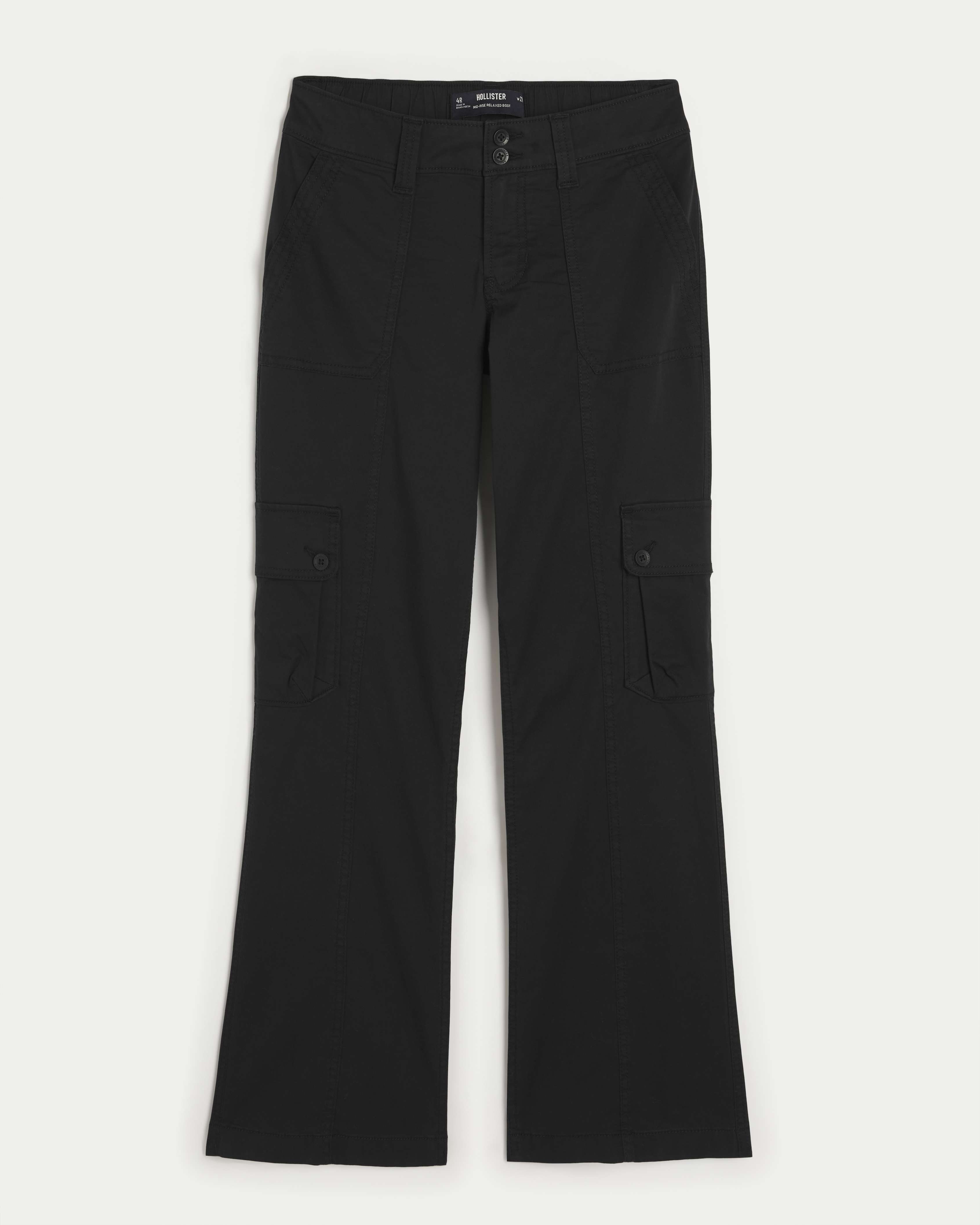 Mid-Rise Relaxed Boot Cargo Pants