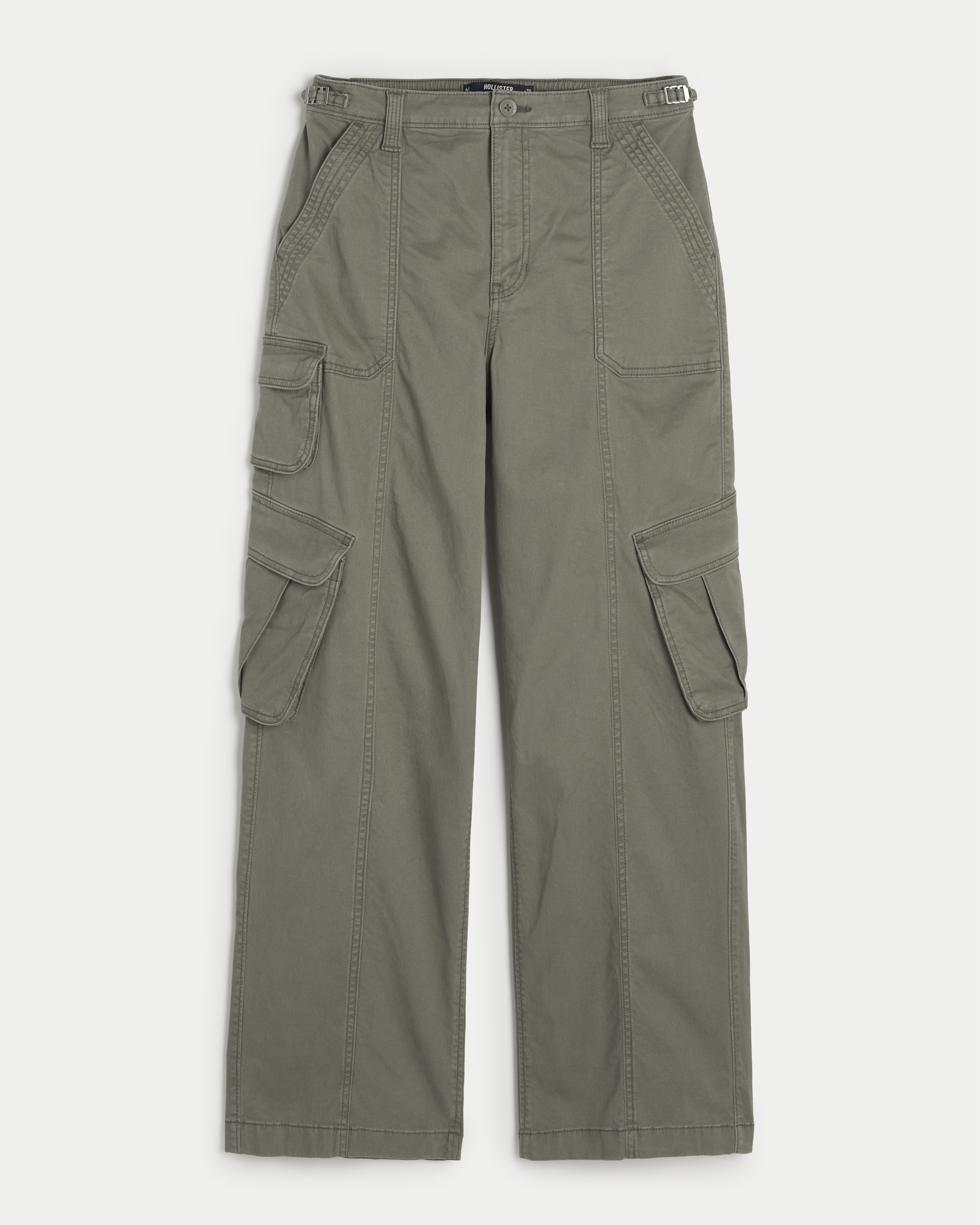 Hollister green outlet cargo pants