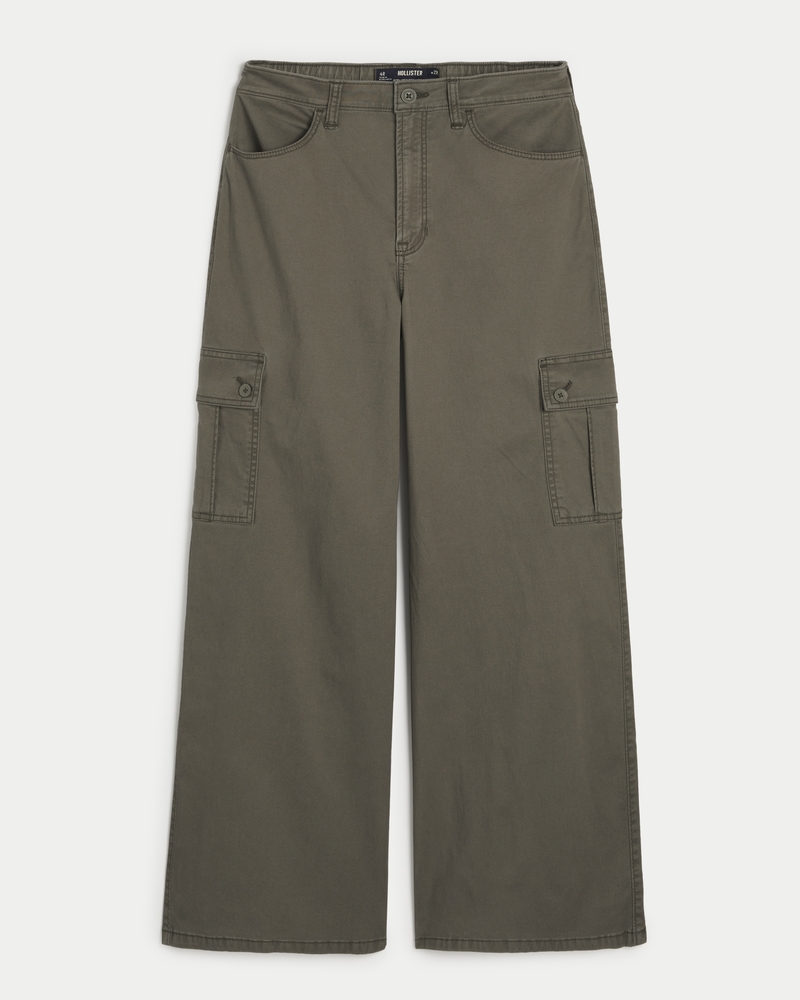 Women's Ultra High-Rise Wide-Leg Cargo Pants - Hollister