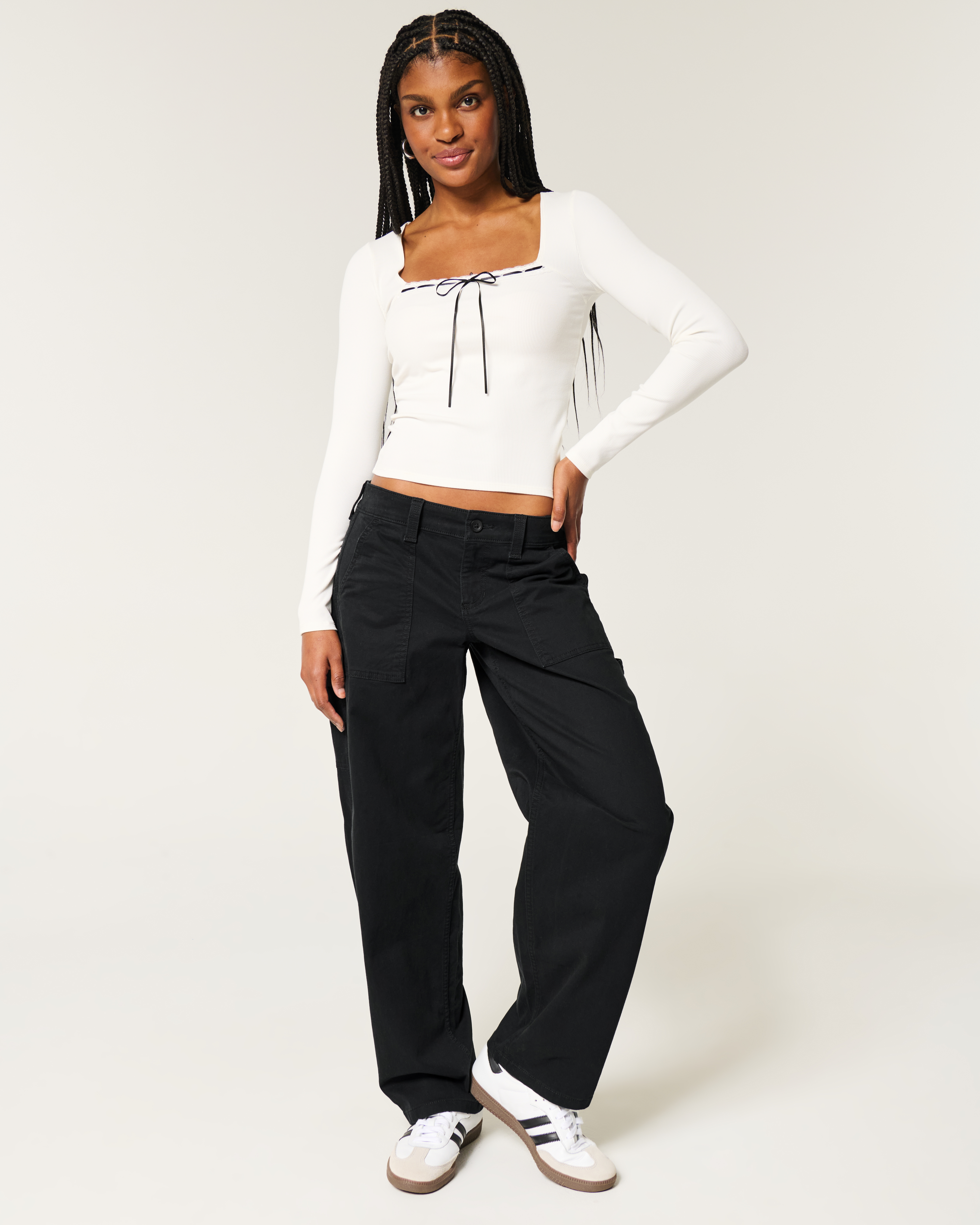 Low-Rise Tapered Baggy Carpenter Pants