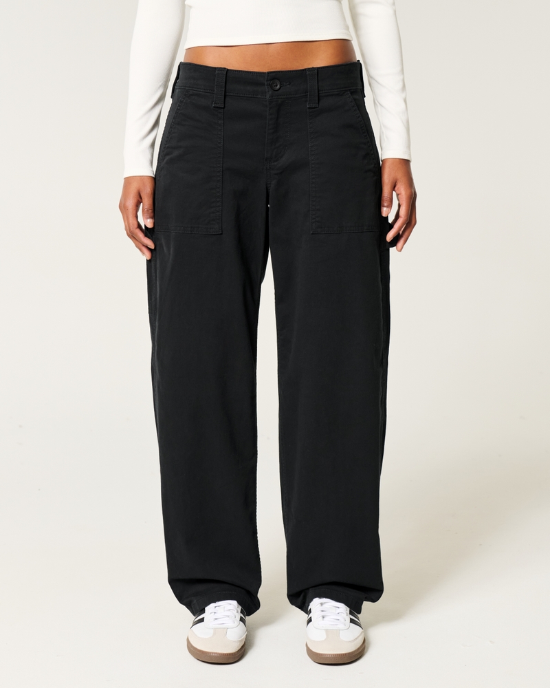 Low-Rise Tapered Baggy Carpenter Pants