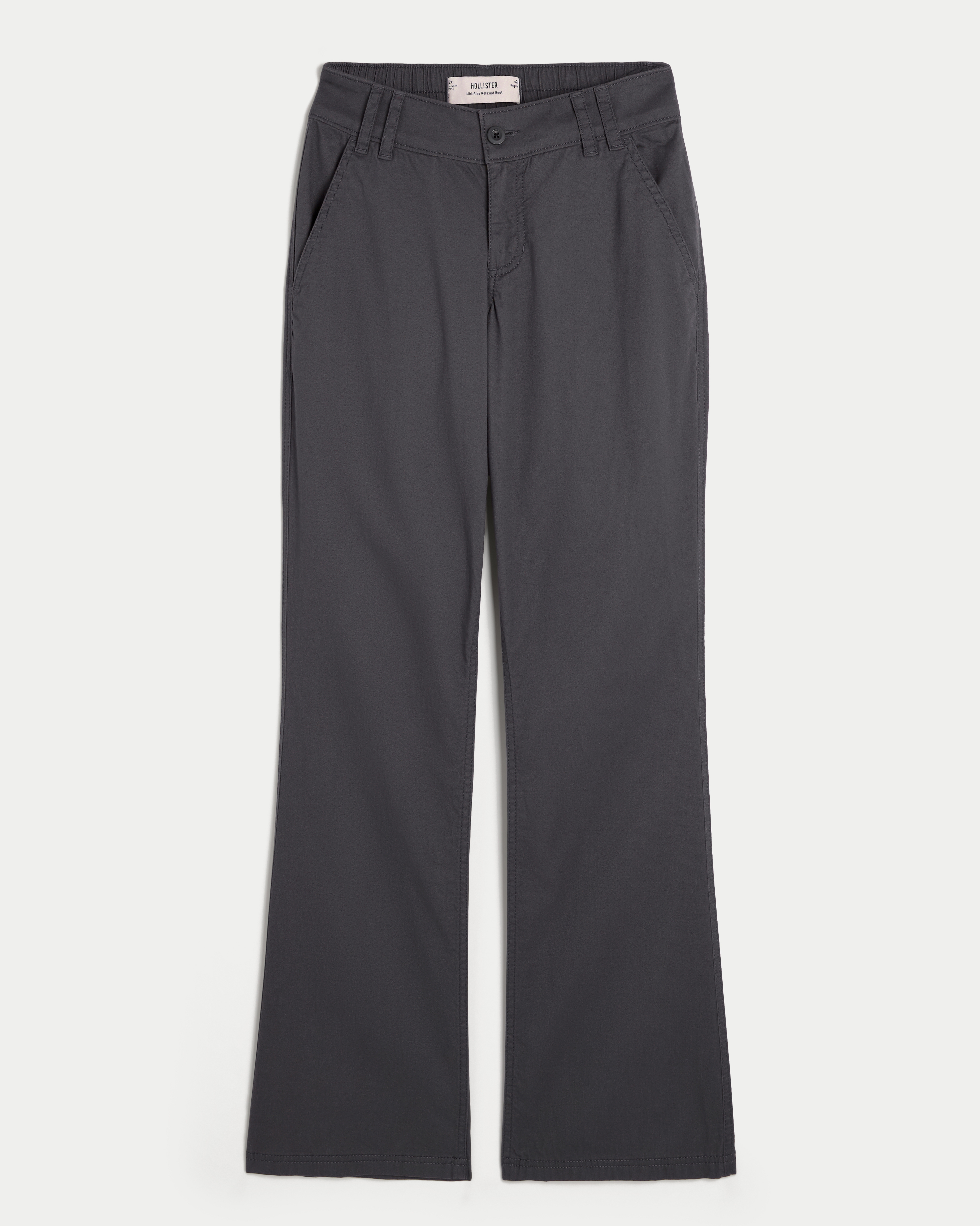 Mid-Rise Relaxed Boot Pants