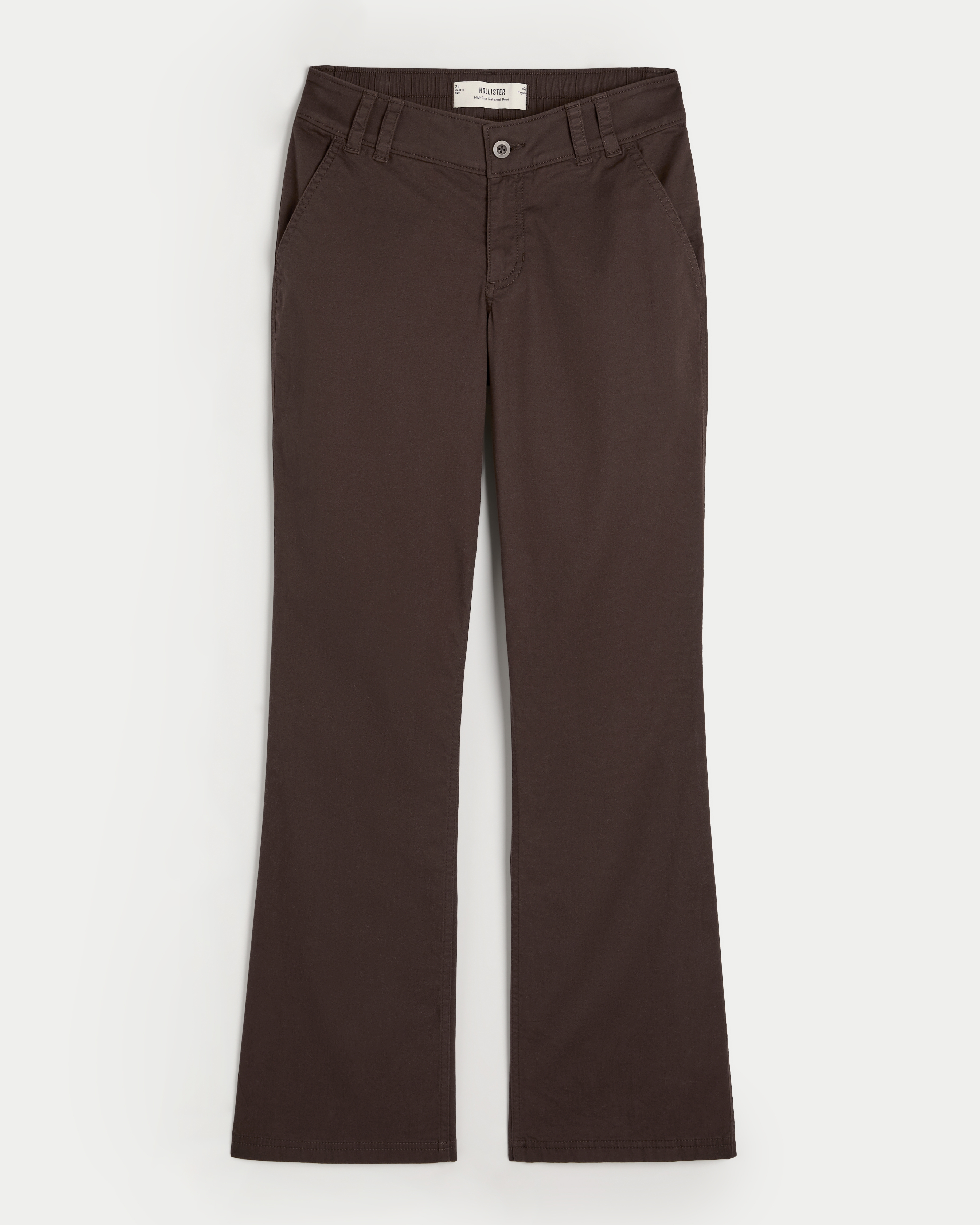 Mid-Rise Relaxed Boot Pants