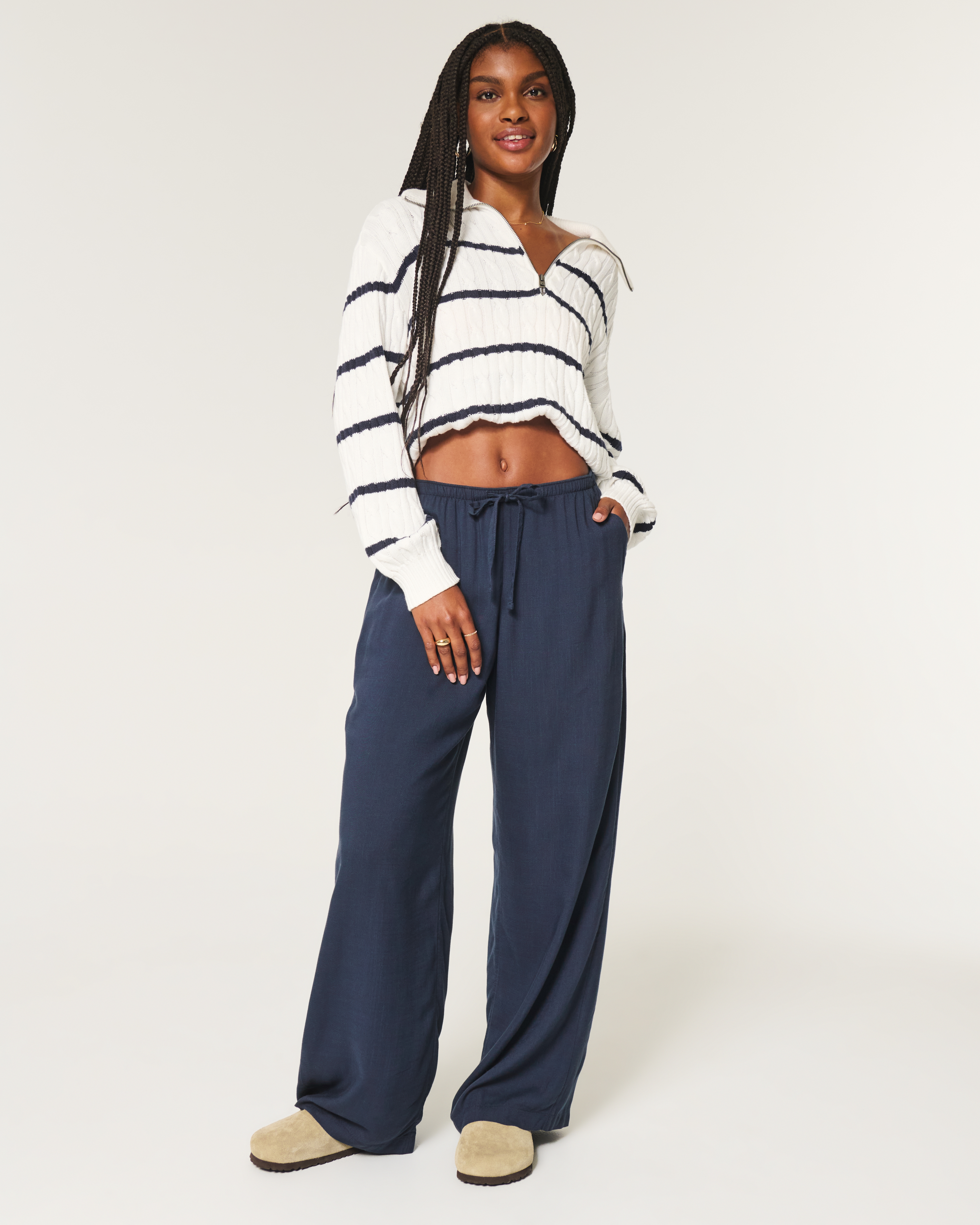 Hollister Ella Pull On Wide Leg Pants Bramalea City Centre