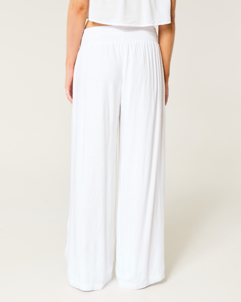 Smocked Waist Super Baggy Soft Pants