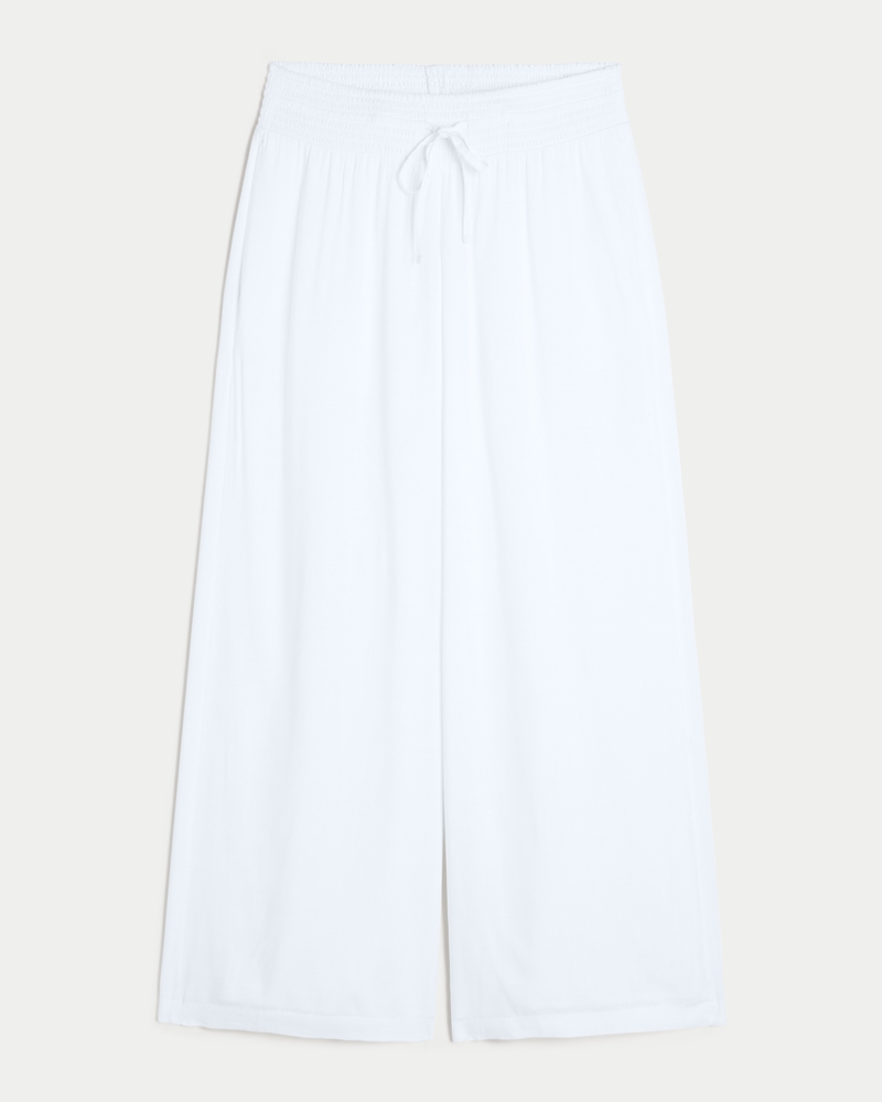 Smocked Waist Super Baggy Soft Pants