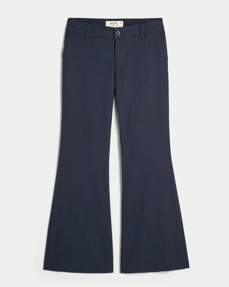 Women s Low Rise Baggy Flare Pants in Navy Blue Size 6 R 7 R 28W from Hollister
