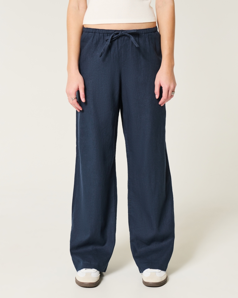 Pull-On Wide-Leg Pants