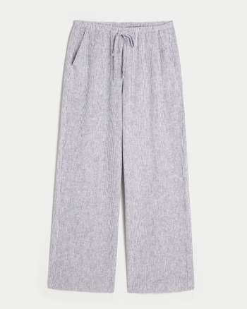 Women's Linen-Blend Pull-On Baggy Pants | Women's Clearance | HollisterCo.com